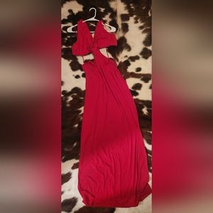 Kittenish Red Maxi dress